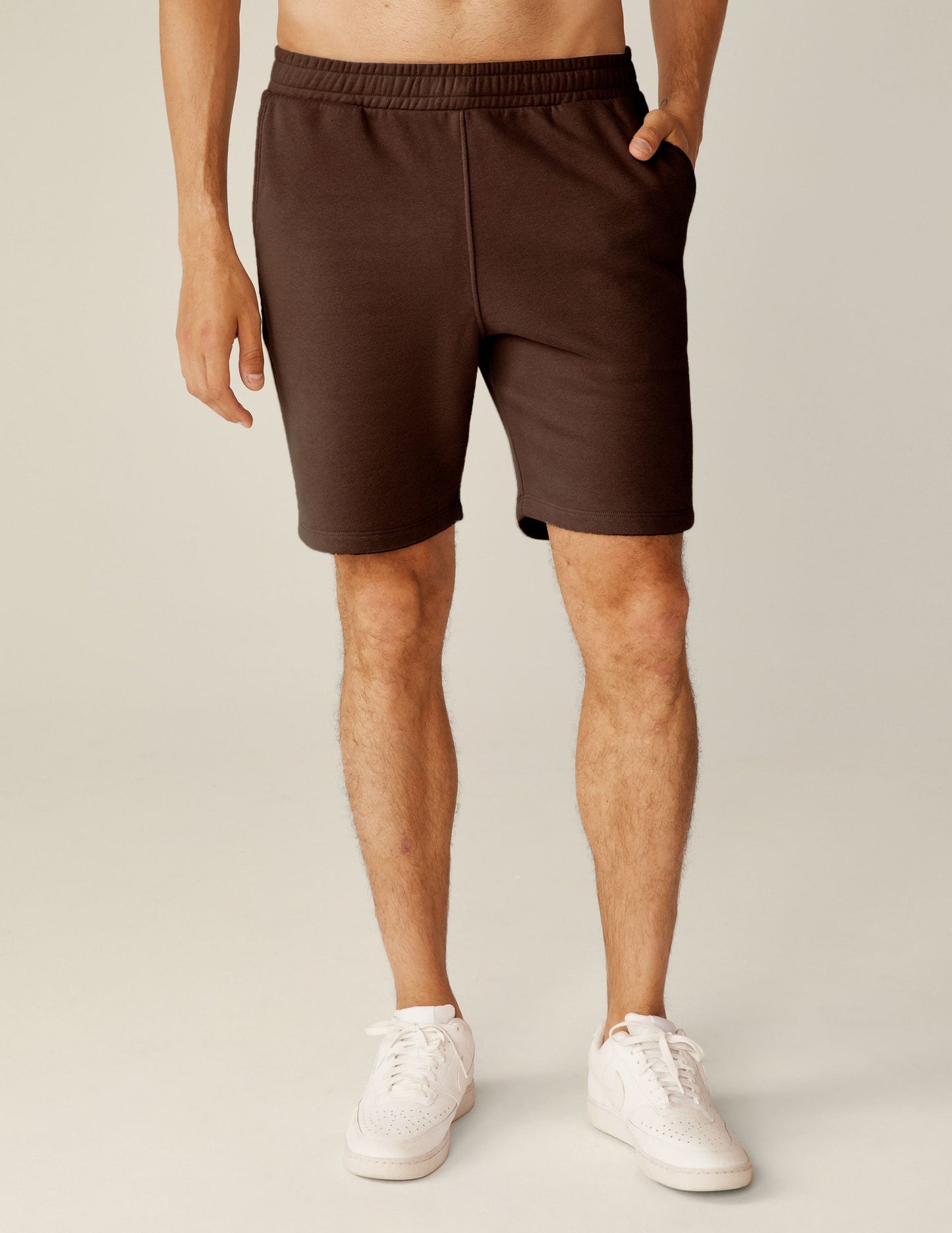 Premium Men's Fresh Cut Espresso Sweat Shorts: Soft, Relaxed Fit, Pocketed Comfort