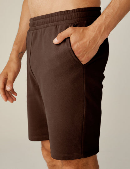 Premium Men's Fresh Cut Espresso Sweat Shorts: Soft, Relaxed Fit, Pocketed Comfort