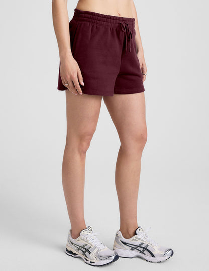 LuxeFleece Mid-Rise Sweat Shorts: Plush Comfort, 3.5-inch Inseam, Pockets