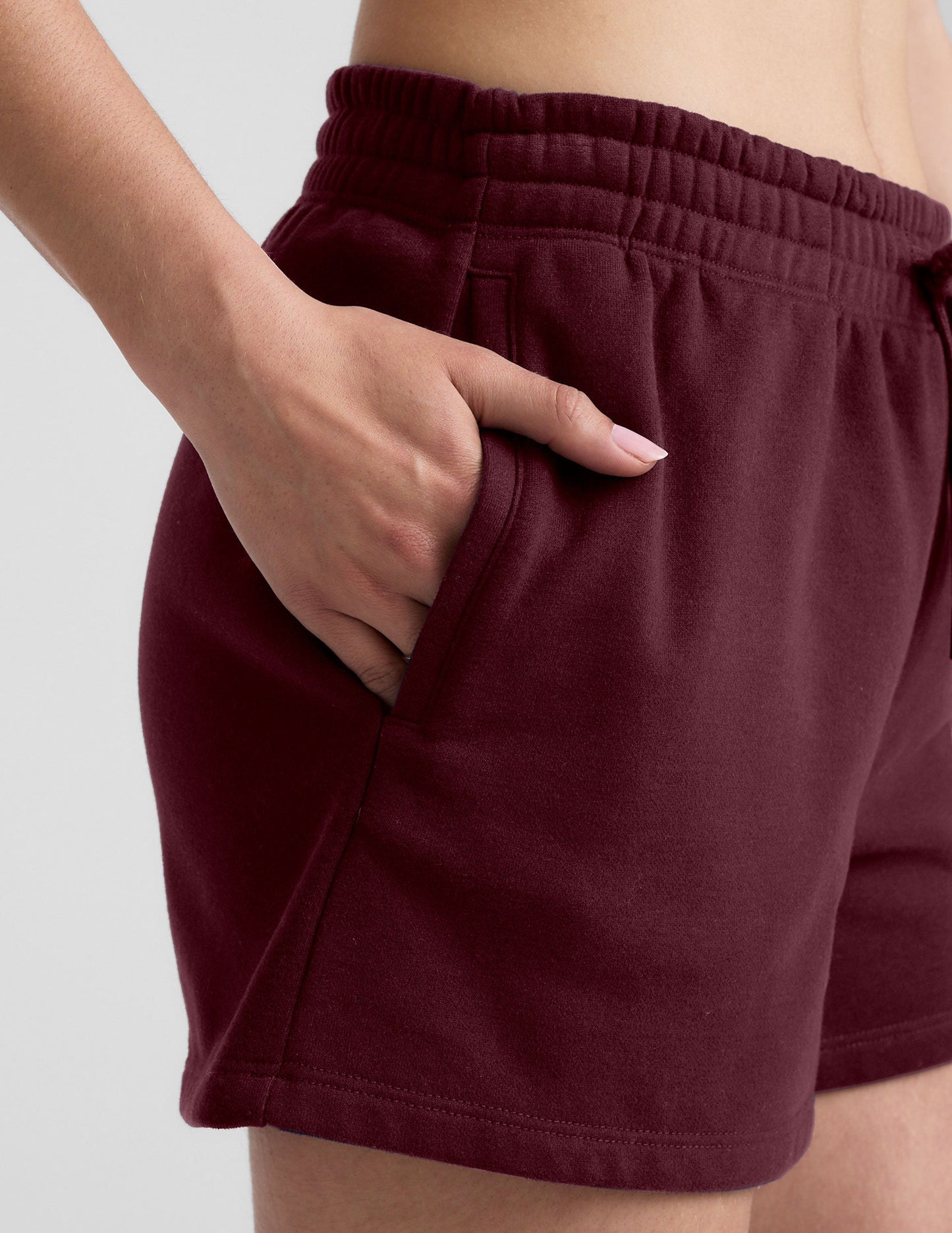 LuxeFleece Mid-Rise Sweat Shorts: Plush Comfort, 3.5-inch Inseam, Pockets