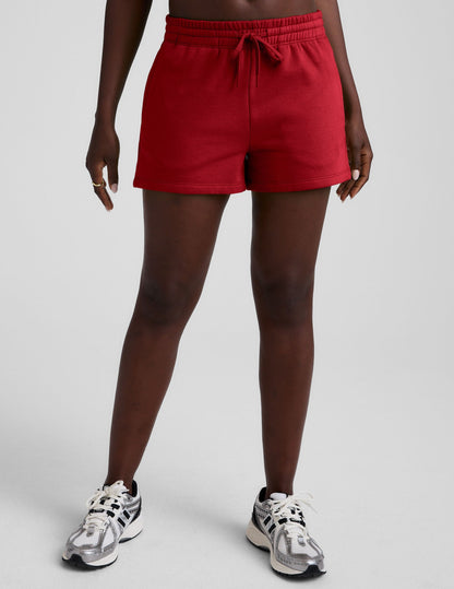 Plush LuxeFleece Mid-Rise Sweat Shorts: Comfortable Fit, Pockets, Adjustable Drawcord