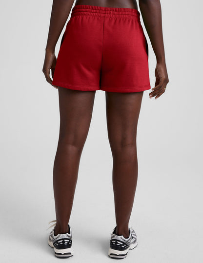 Plush LuxeFleece Mid-Rise Sweat Shorts: Comfortable Fit, Pockets, Adjustable Drawcord