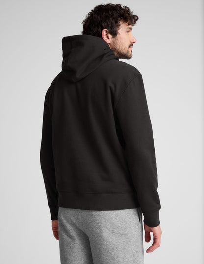 Ultimate Universal Fit Black Fleece Hoodie: Cozy Comfort, Ribbed Trim, Kangaroo Pocket
