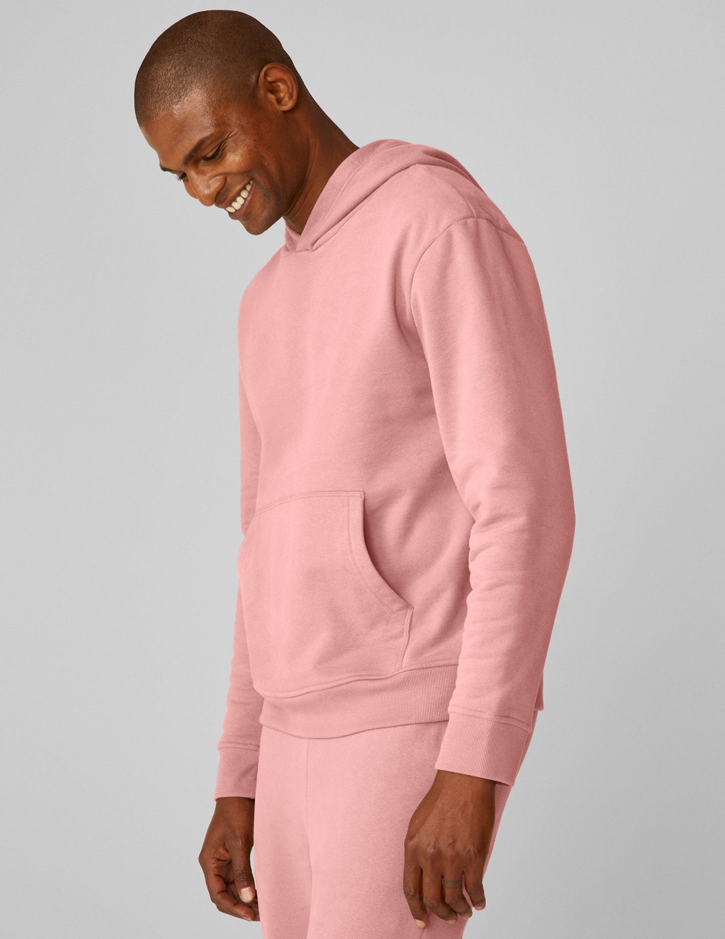 Luxurious Clay Pink Universal Fit Hoodie: Cozy Pullover with Kangaroo Pocket