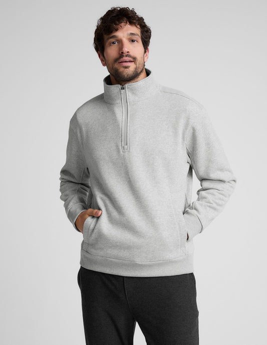 Men's Cozy Quarter-Zip Pullover: Versatile, Warm, Stylish, with Kangaroo Pocket