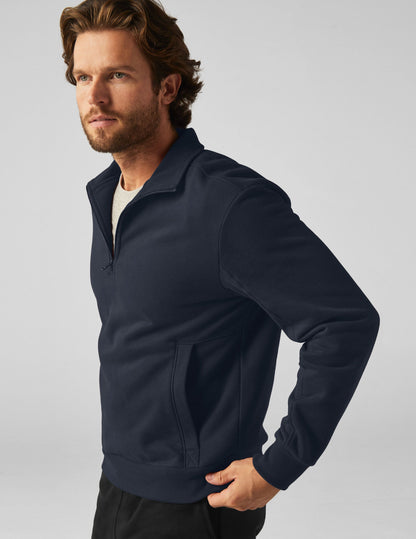 Men's Quarter Zip Fleece Pullover: Warm, Stylish, Hidden Pocket, Versatile Comfort