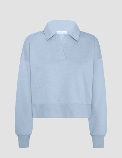 Luxurious Fleece Collared Cropped Sweatshirt for Ultimate Comfort and Style