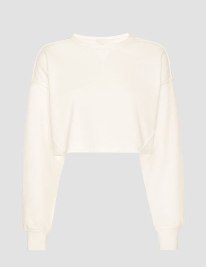 Ultra-Cropped LuxeFleece Boxy Pullover Sweatshirt for Supreme Comfort and Style