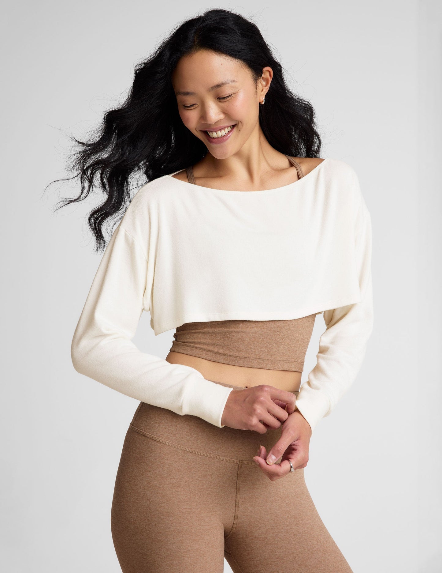 Luxurious Convertible Shrug: Soft Knit Lounger, Open-Front Long Sleeve Cardigan