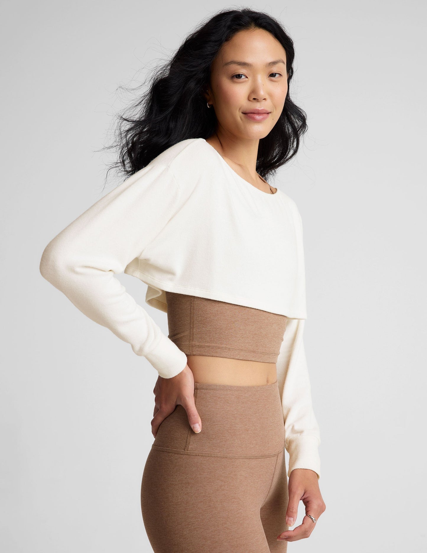 Luxurious Convertible Shrug: Soft Knit Lounger, Open-Front Long Sleeve Cardigan