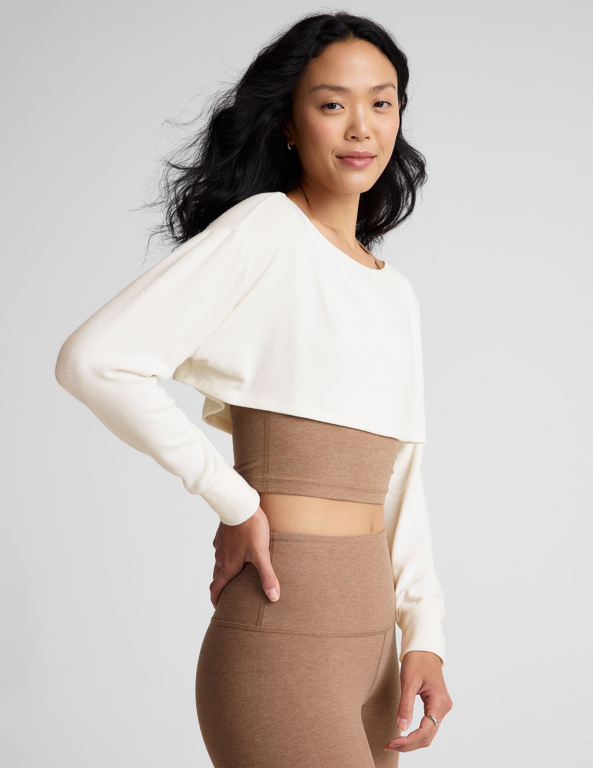 Luxurious Convertible Shrug: Soft Knit Lounger, Open-Front Long Sleeve Cardigan