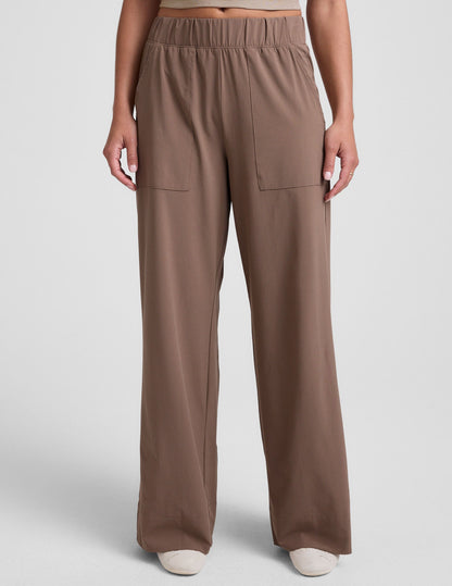 Easy Flowy Wide Leg Pants with Pockets - Comfortable, Stylish, Versatile Khaki
