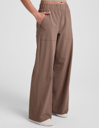 Easy Flowy Wide Leg Pants with Pockets - Comfortable, Stylish, Versatile Khaki