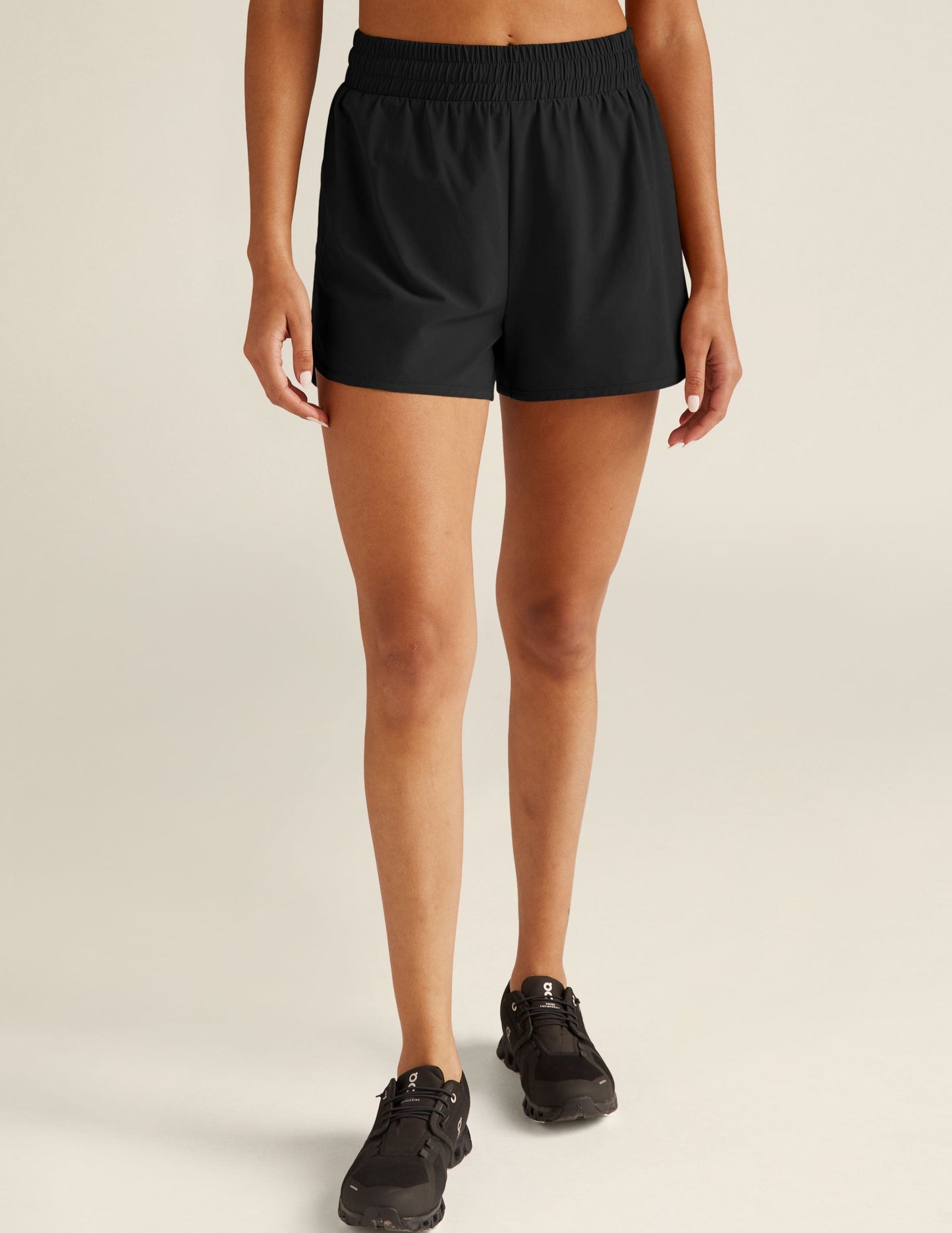 Lightweight Stretch Woven Lined Athletic Shorts for Women with Hidden Pocket