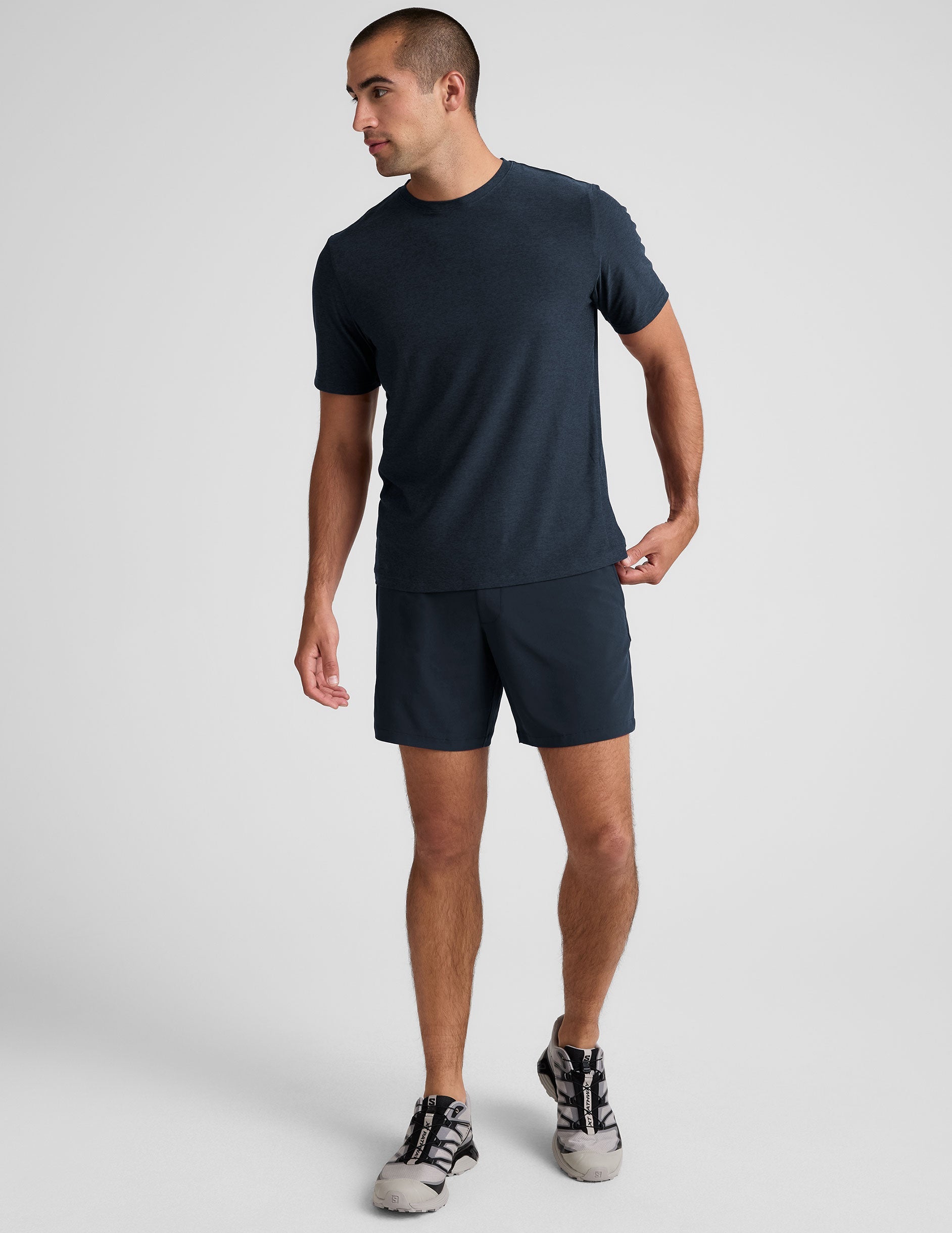 Men's Lightweight Lined Running Shorts: Moisture-Wicking, Secure Pockets, Relaxed 7" Fit