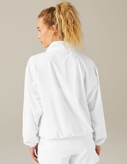 Lightweight True White Half-Zip Pullover for Comfort and Active Style