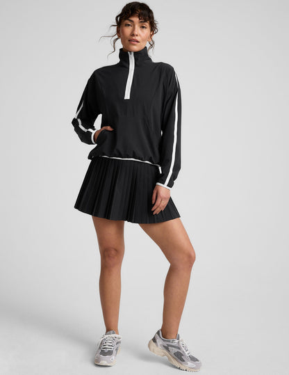 Lightweight Stretch Woven Half-Zip Pullover: UV Protection, Moisture Wicking, Active Comfort