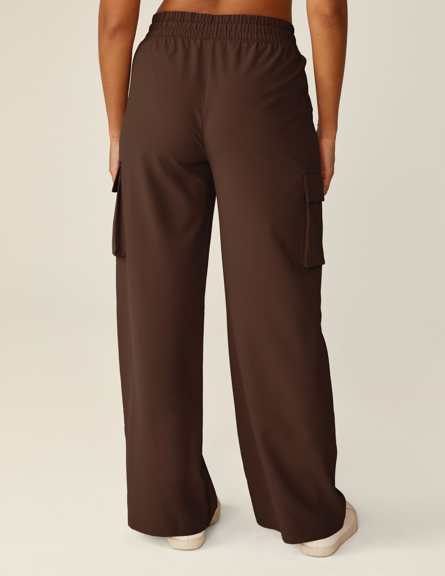 Espresso Brown Women's City Chic Wide Leg Cargo Pant: Comfort, Style, Utility Pockets