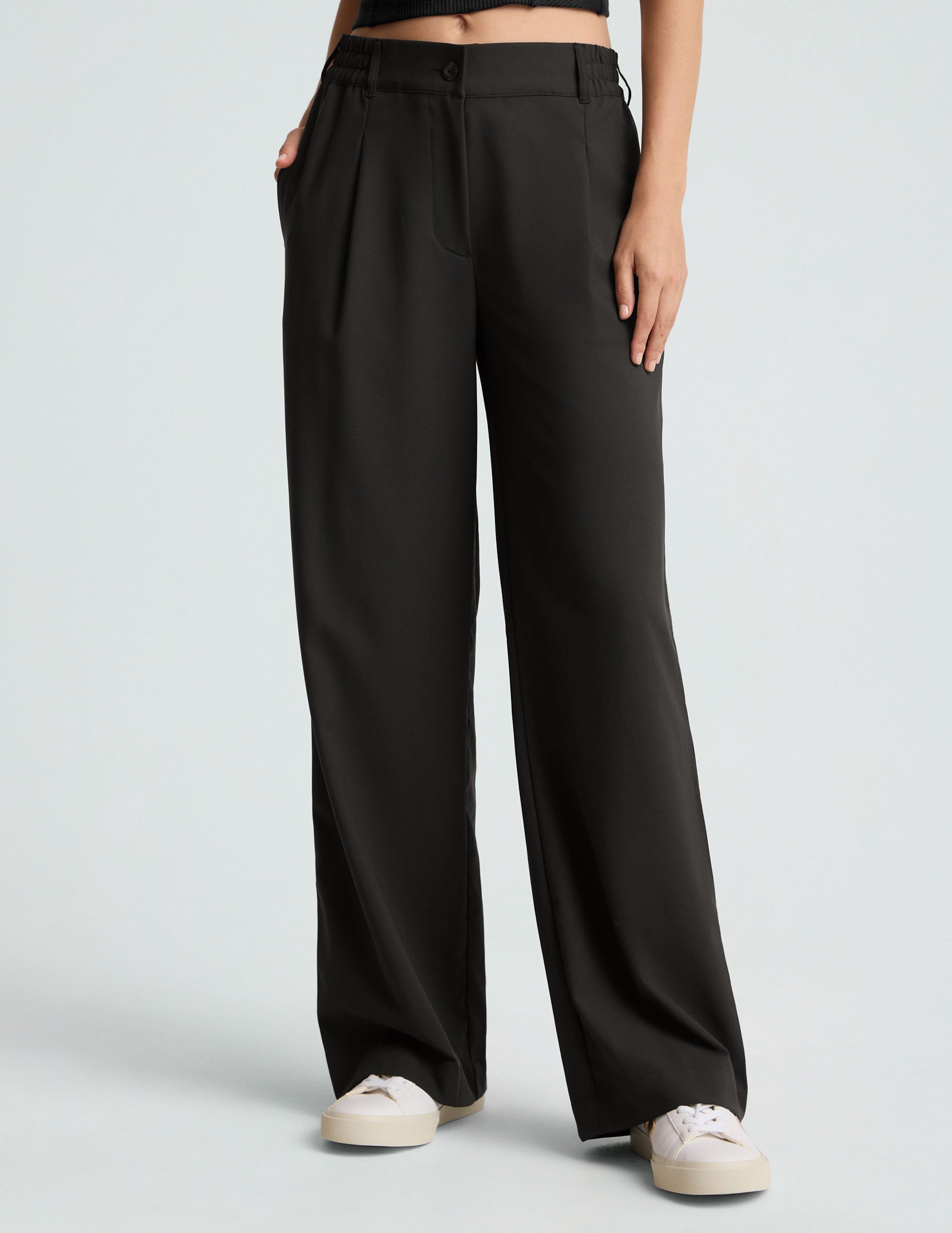 Beyond Yoga Status Wide Leg Trousers - Comfortable JetStretch Fabric Pants