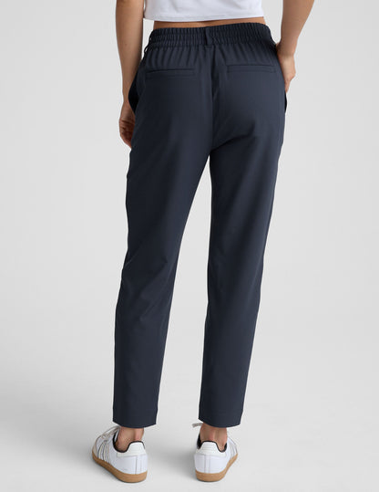 Beyond Yoga Women's Status Tapered Ankle Pant, Jetstretch Woven, Mid-Rise, Nocturnal Navy