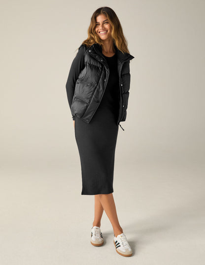 Cozy Warm Puffer Vest for Women, Zipper and Snap Button Closure
