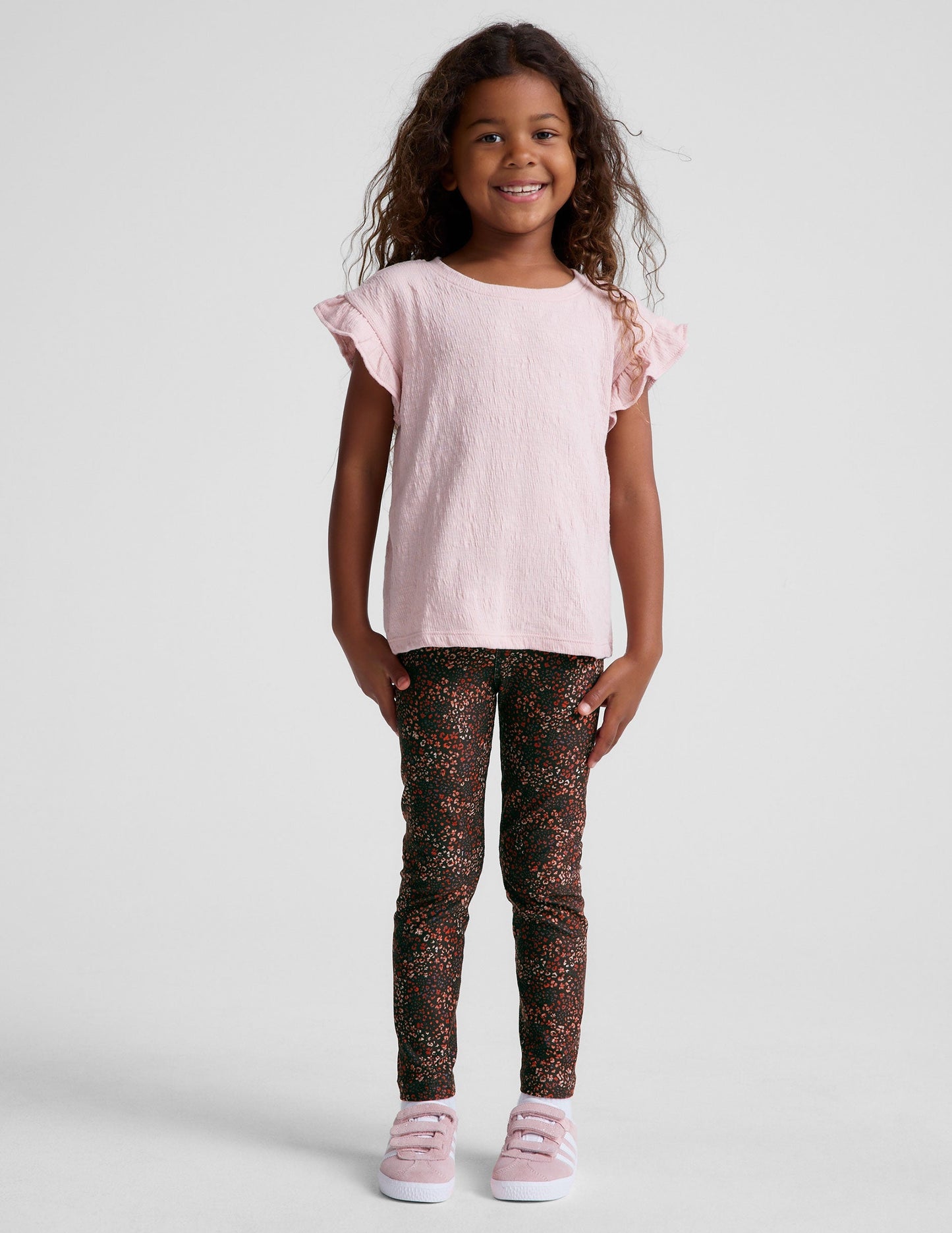 SoftMark Ditsy Leopard Toddler Leggings: Buttery Soft Spacedye Comfort for Play