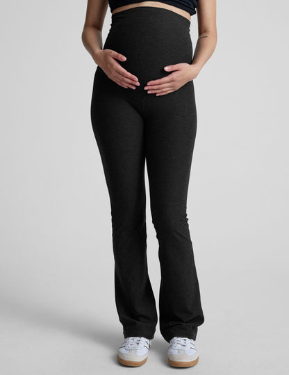Ultra-Soft Spacedye Maternity Bootcut Pants: High-Waisted, Flattering Comfort for Expecting Moms