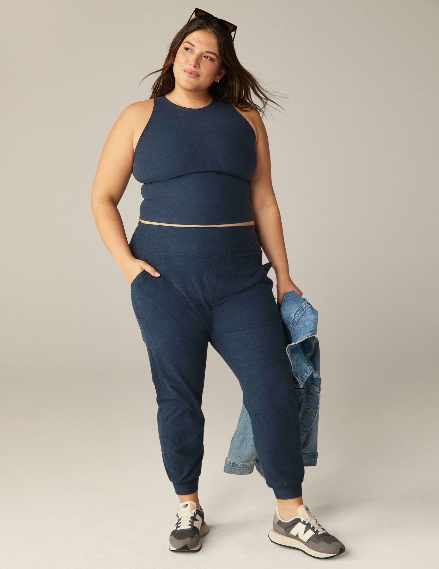 Ultra Soft Spacedye Midi Jogger Pants - Cozy Tapered Athleisure Loungewear