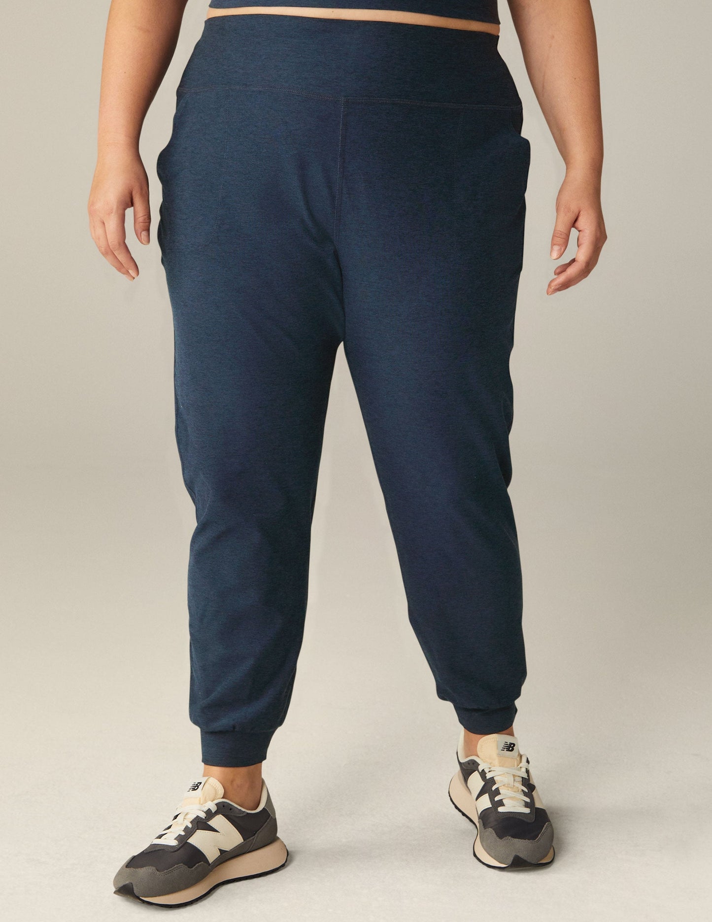 Ultra Soft Spacedye Midi Jogger Pants - Cozy Tapered Athleisure Loungewear
