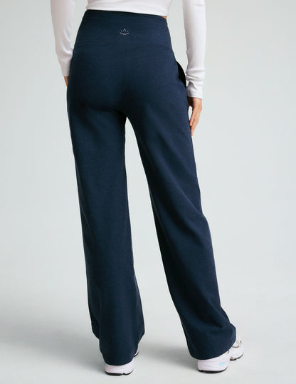 Cozy Spacedye High-Waisted Wide Leg Lounge Pant with Pockets