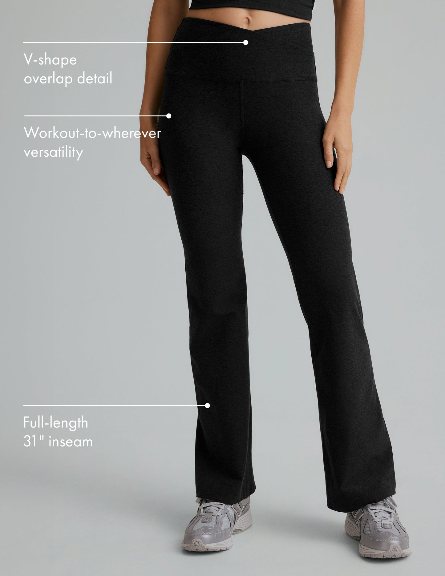 Ultra-Soft Spacedye Bootcut Pants for Women with Flattering Overlap Waistband
