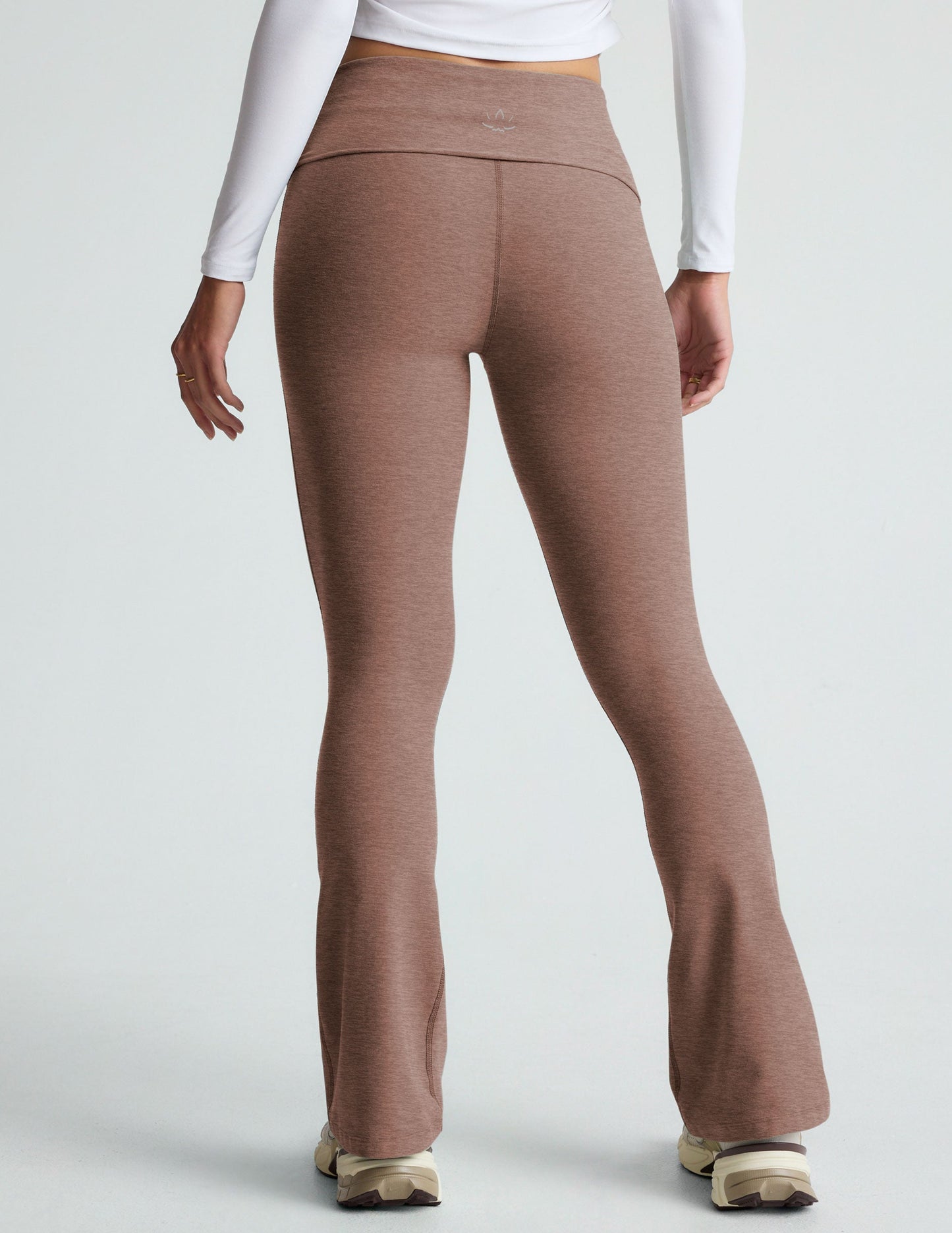 Comfortable Spacedye Foldover Bootcut Pants for Active Days & Stylish Wear