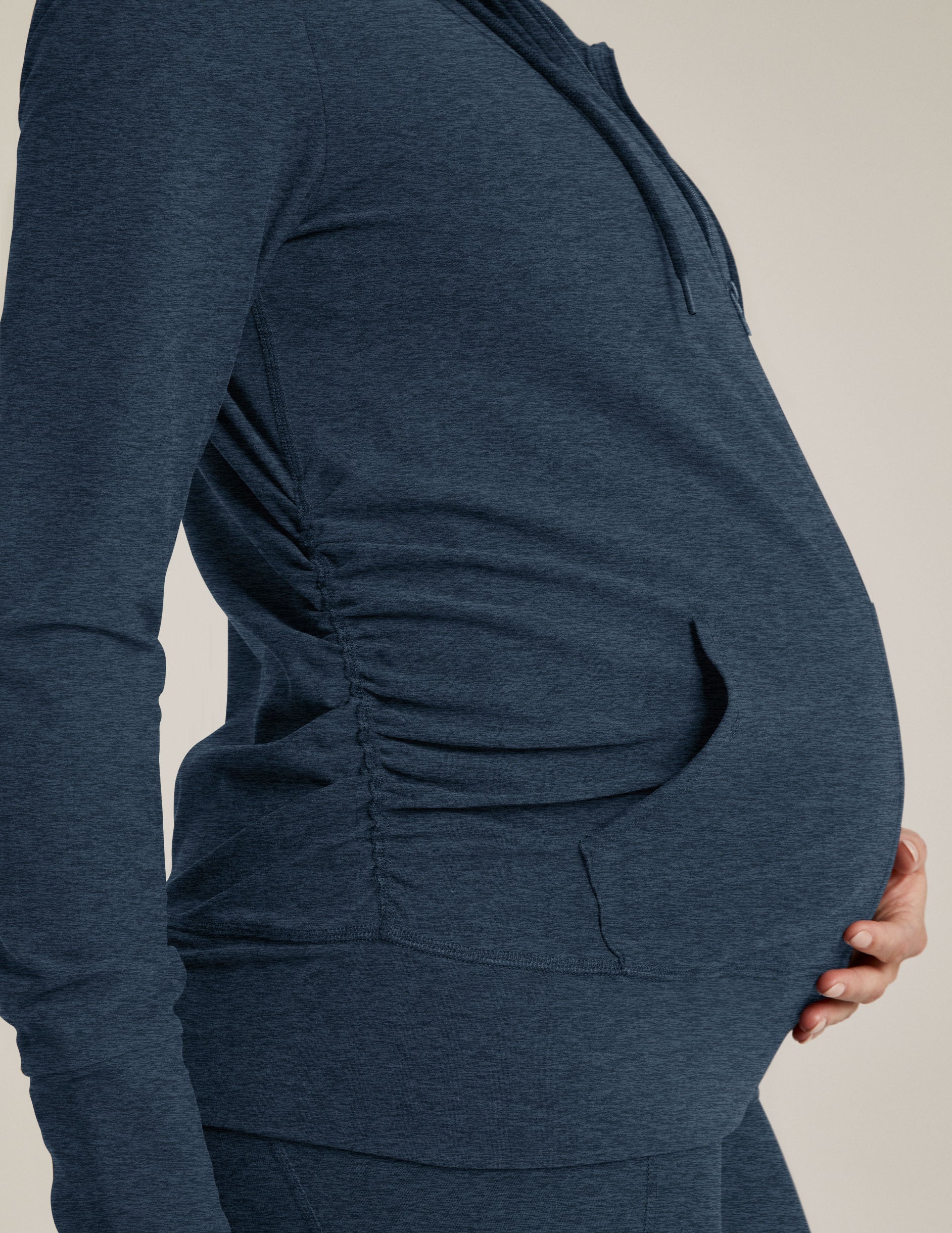 Cozy Spacedye Everyday Maternity Zip-Up Hoodie for Pregnancy & Beyond Comfort