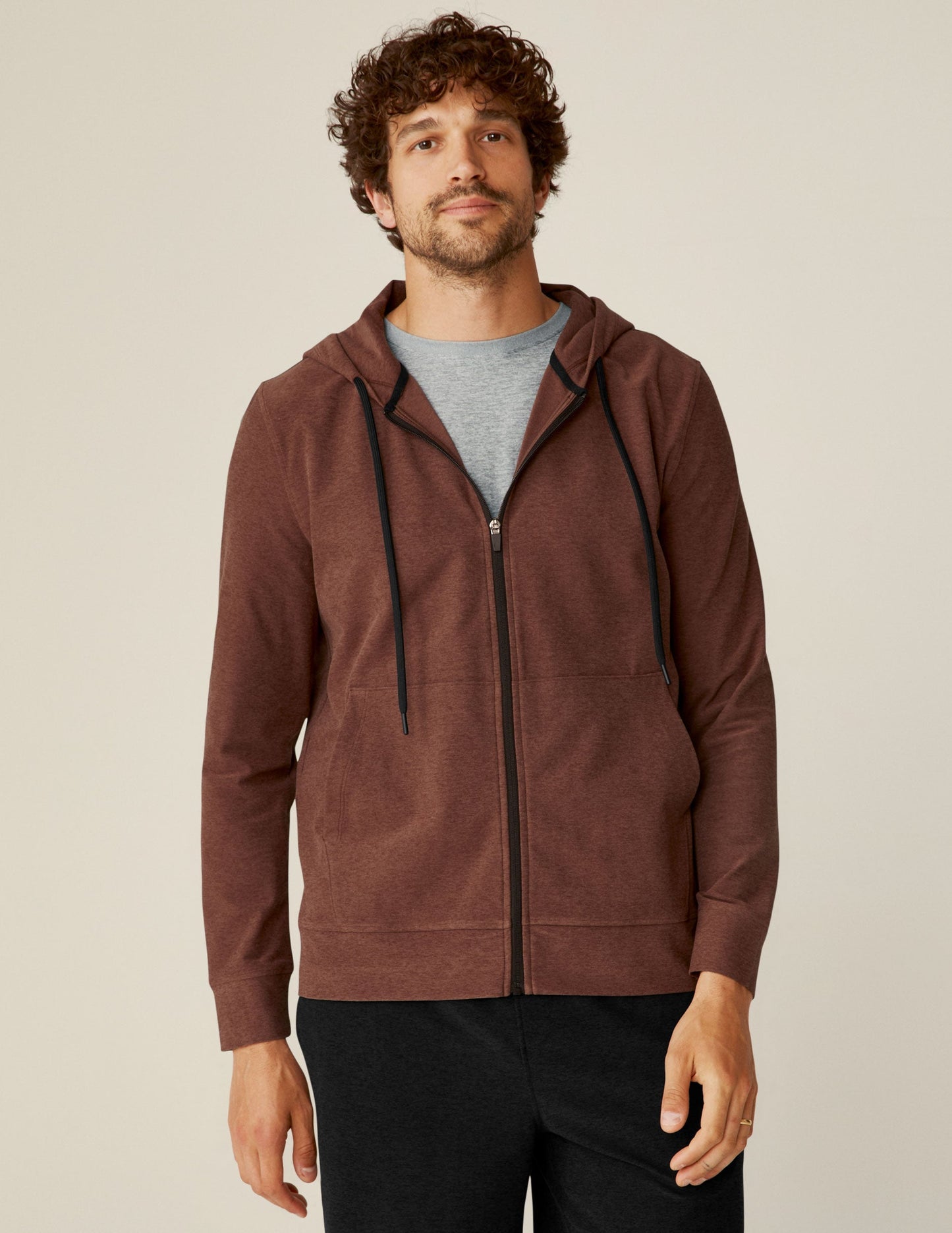 Men's Freefit Full-Zip Hoodie: Comfortable, Versatile, Maple Heather Fleece Jacket