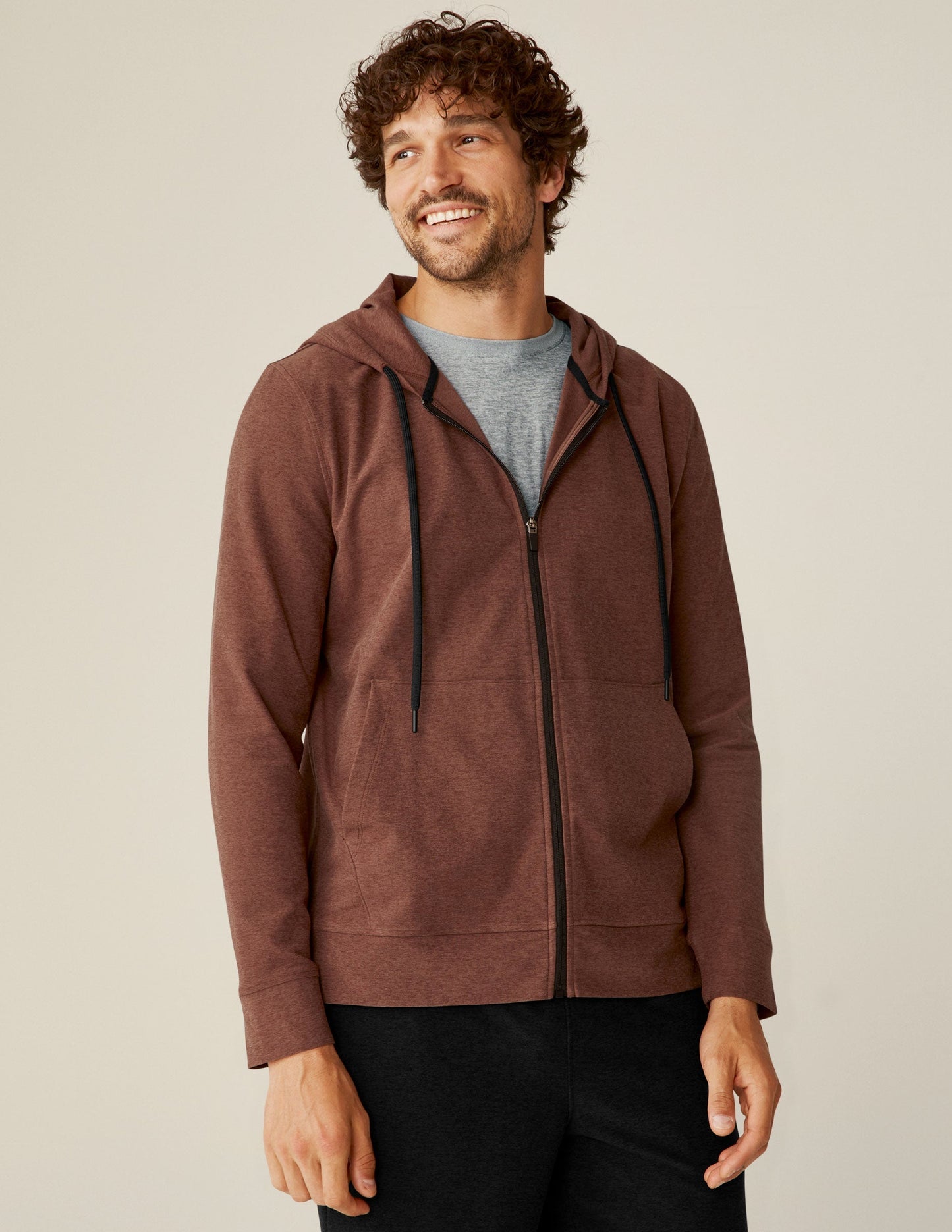 Men's Freefit Full-Zip Hoodie: Comfortable, Versatile, Maple Heather Fleece Jacket