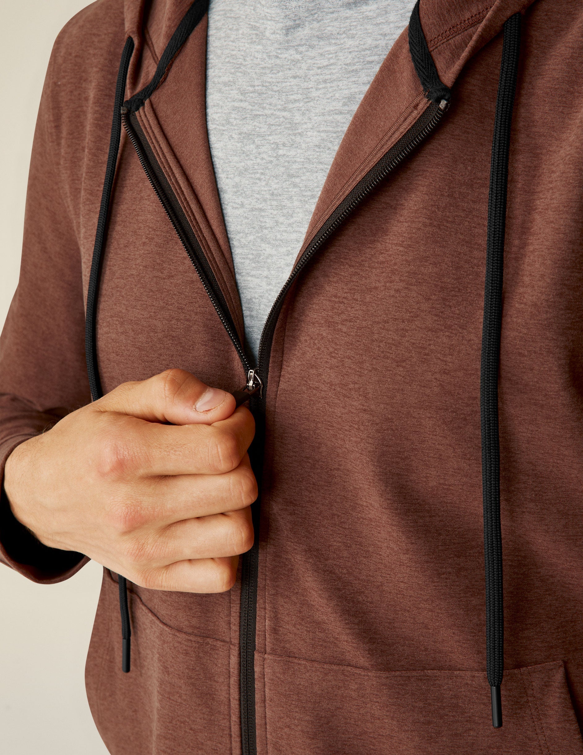 Men's Freefit Full-Zip Hoodie: Comfortable, Versatile, Maple Heather Fleece Jacket