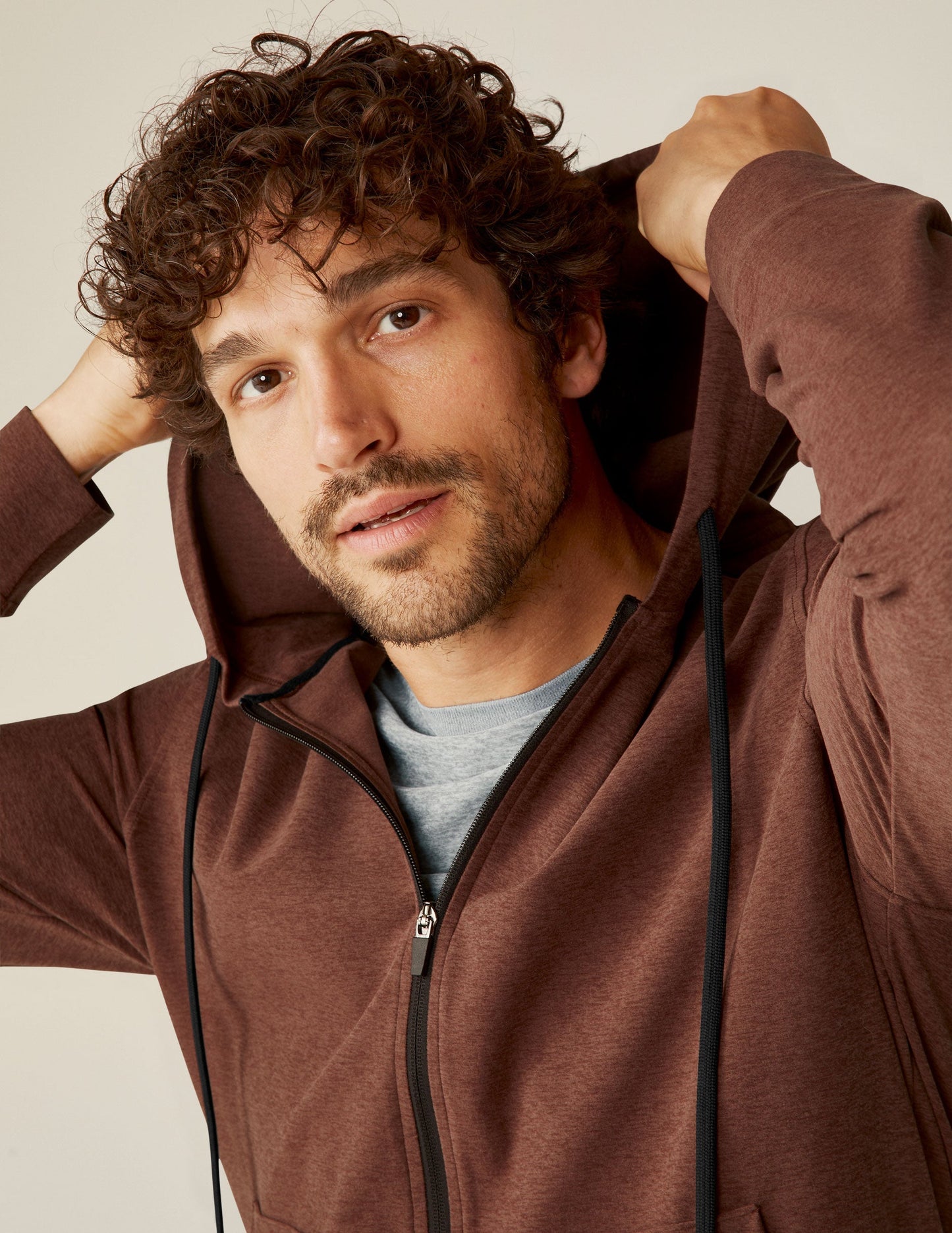 Men's Freefit Full-Zip Hoodie: Comfortable, Versatile, Maple Heather Fleece Jacket