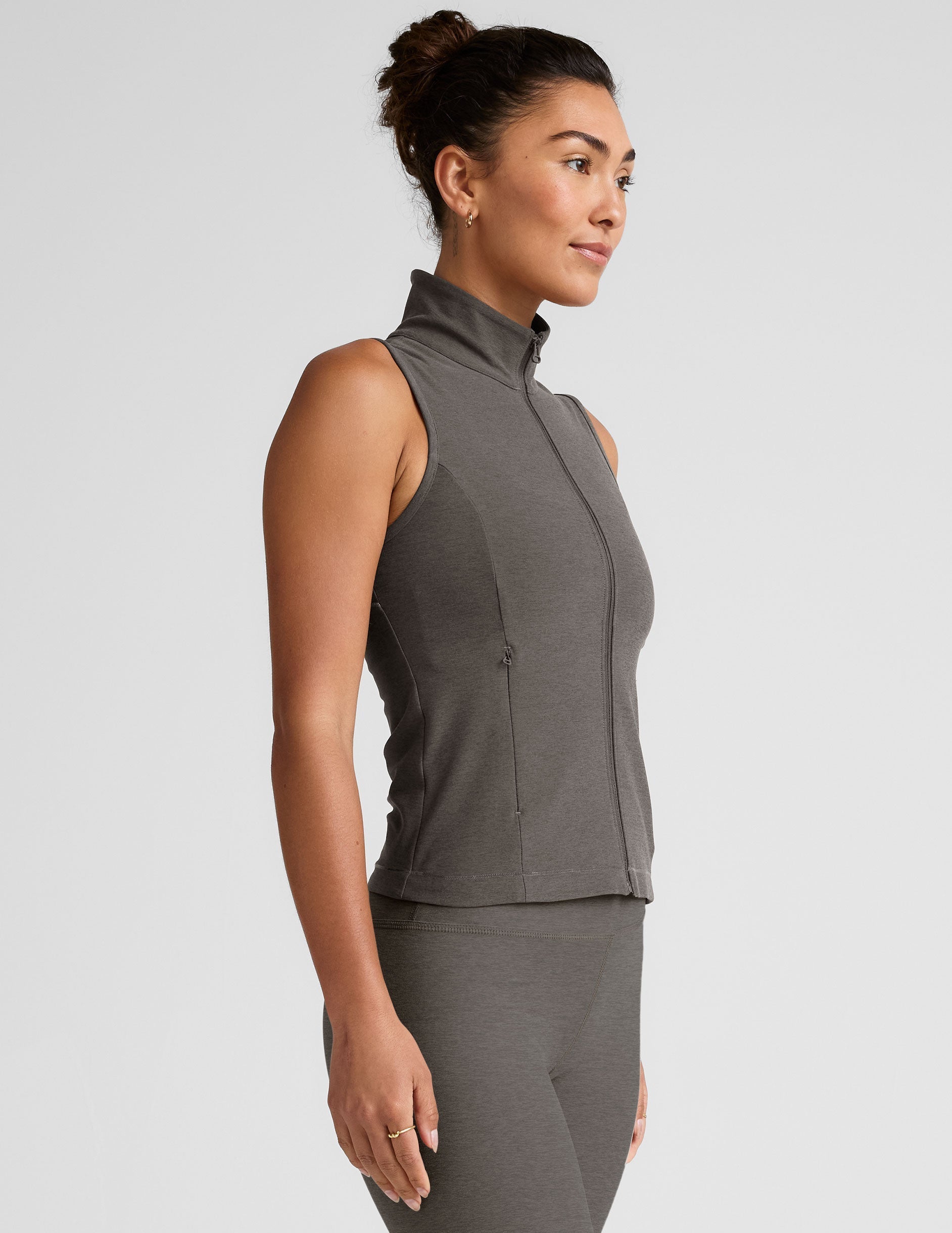 Venice Athletic Zip-Up Vest with Mesh Back, Secure Pockets, Stylish Performance