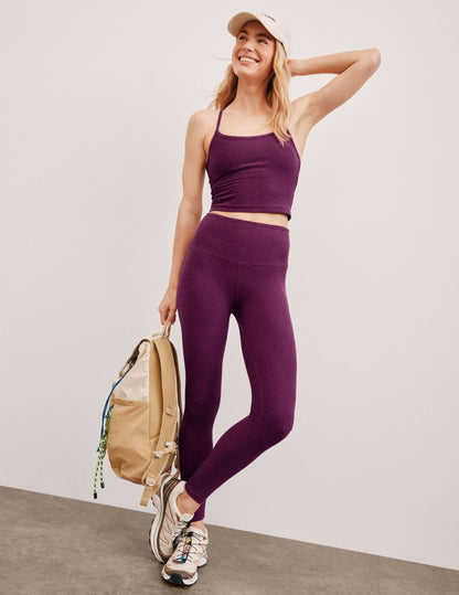 Beyond Yoga Spacedye Aubergine High-Waisted Midi Legging: Soft, Supportive Activewear