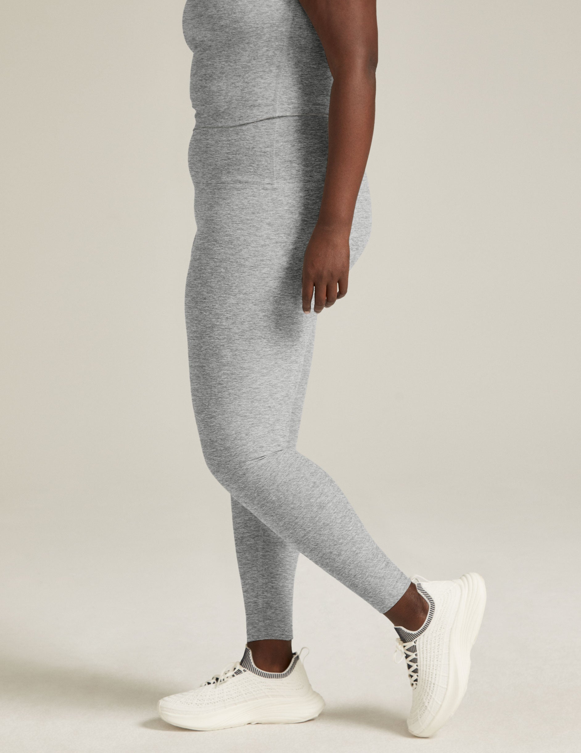 Ultra-Soft Spacedye High Waisted Midi Leggings for Yoga & Daily Comfort