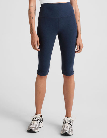 Ultra-Soft Spacedye High-Waisted Pedal Pusher Leggings with UV Protection