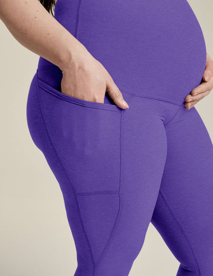 Spacedye Maternity Pocket Midi Leggings: Ultra-Soft, Supportive, Convenient for Moms