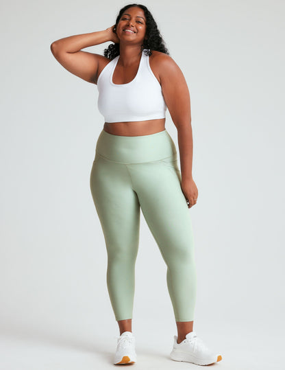 Buttery Soft Spacedye High Waisted Midi Leggings with Pockets for Women