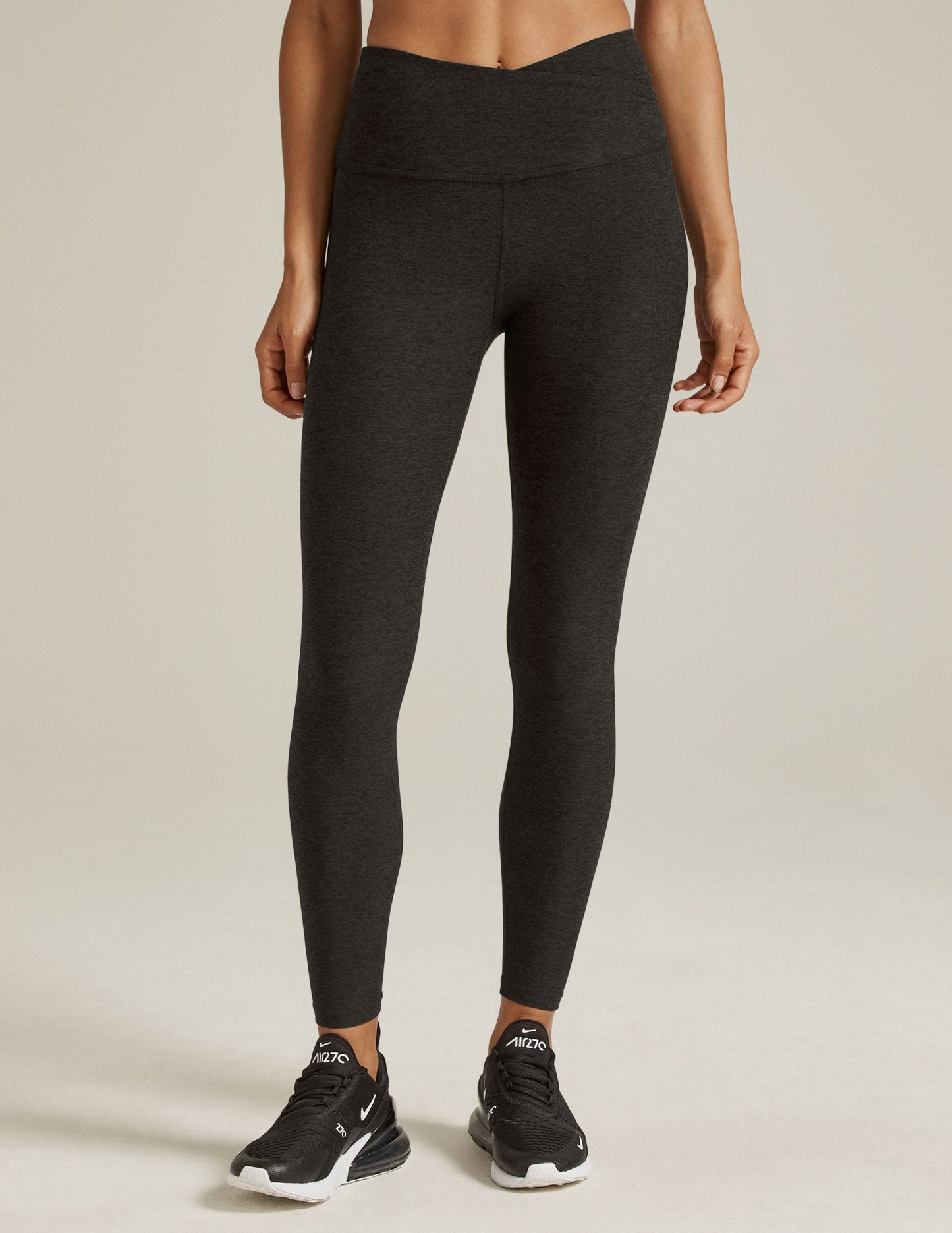 Luxuriously Soft Spacedye High-Waisted Midi Leggings for Active & Casual Comfort