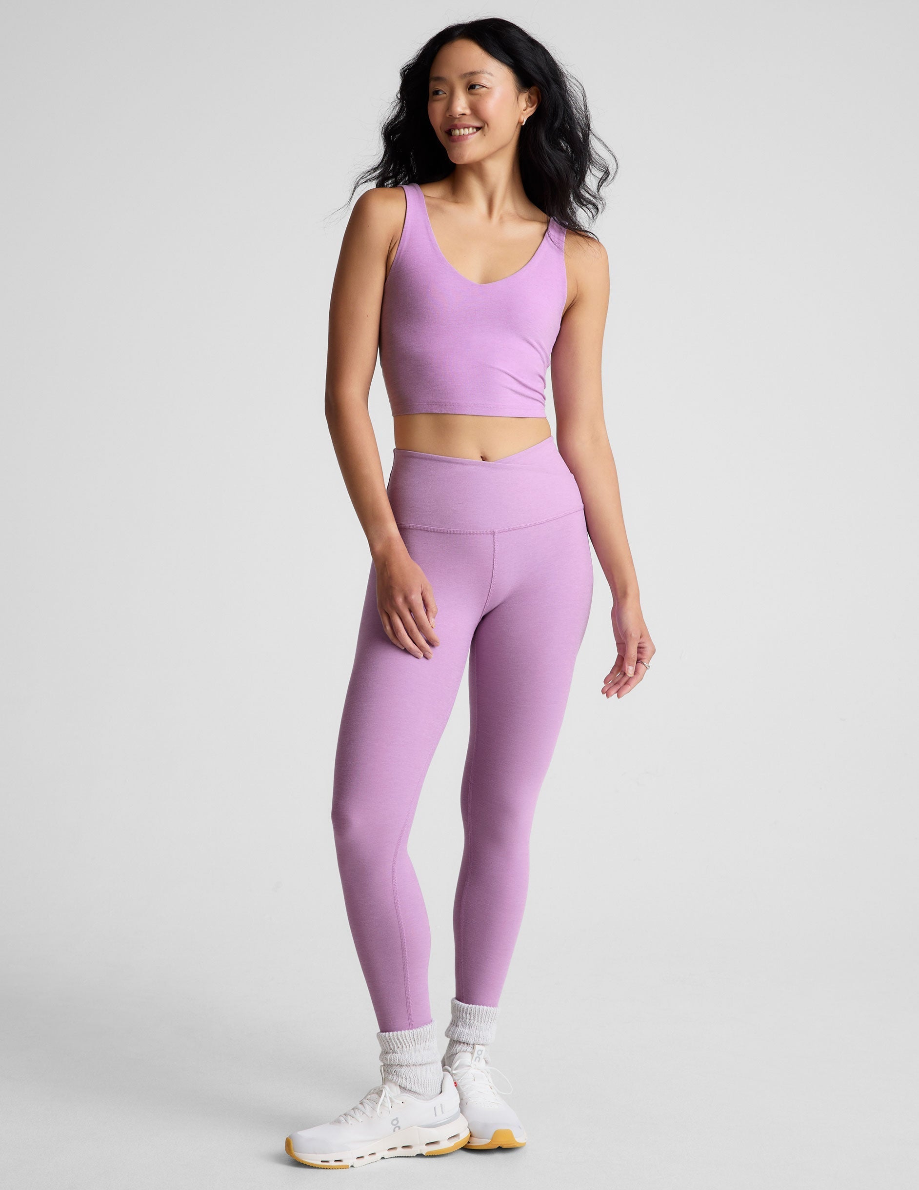 Soft Spacedye High-Waisted Midi Leggings for Women - Comfortable Yoga Activewear