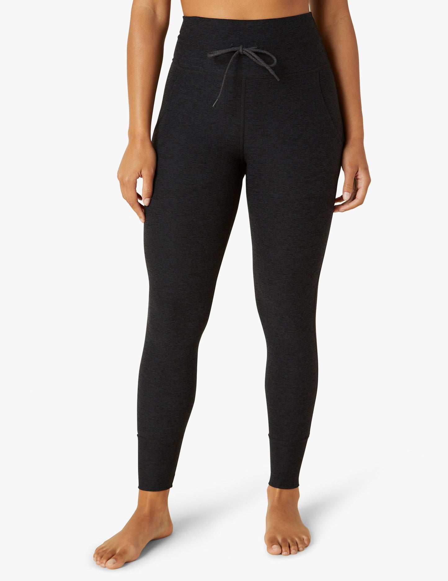 High-Rise Spacedye Commuter Leggings with Pockets and Drawcord Waistband