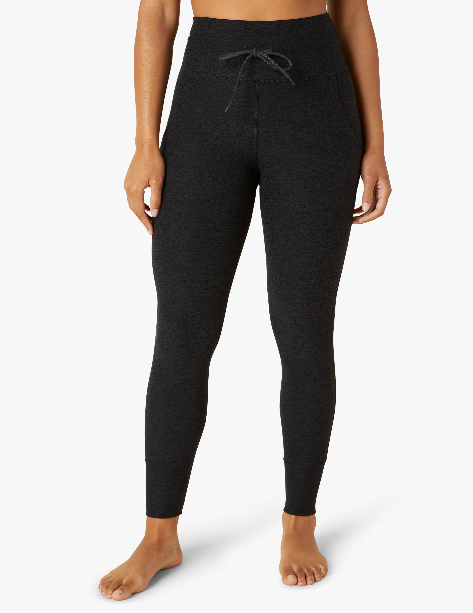 High-Rise Spacedye Commuter Leggings with Pockets and Drawcord Waistband