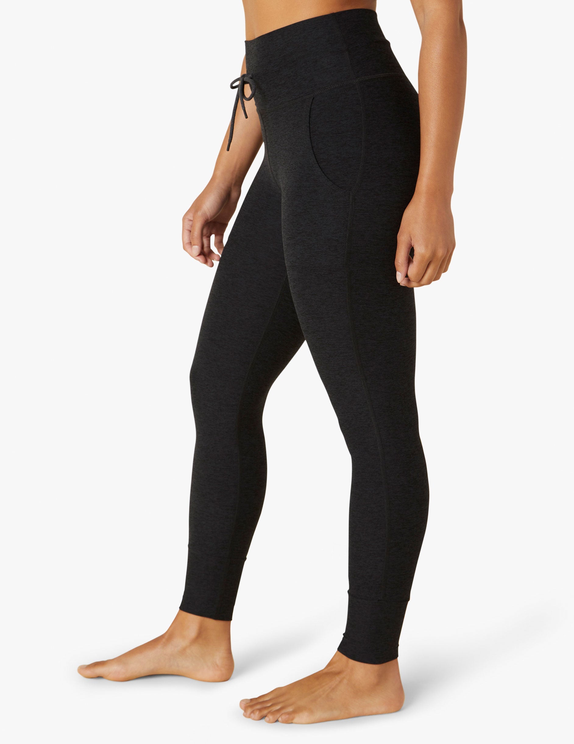High-Rise Spacedye Commuter Leggings with Pockets and Drawcord Waistband