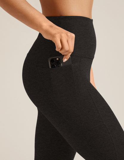 Spacedye High-Waisted Capri Leggings: Breathable Performance with Convenient Side Pockets