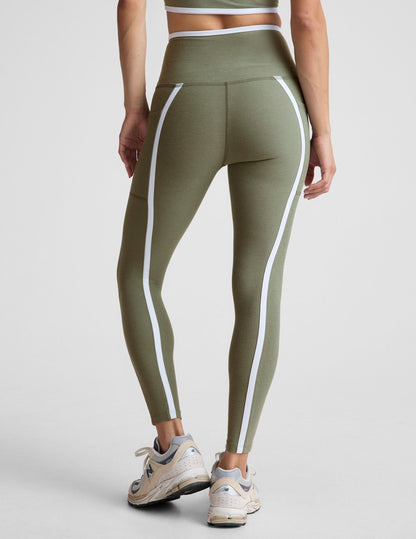 Spacedye High-Waisted Midi Legging: Pockets, Contrast Trim, Ultimate Comfort